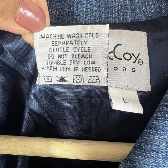 Pamela McCoy Vintage Denim Jean Jacket and Jeans Sz L Embroidered - Picture 15 of 16